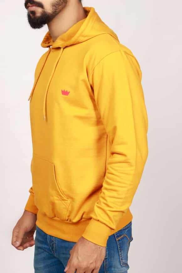 Lafangah  Unisex  Musturd Yellow Printed Hoodies