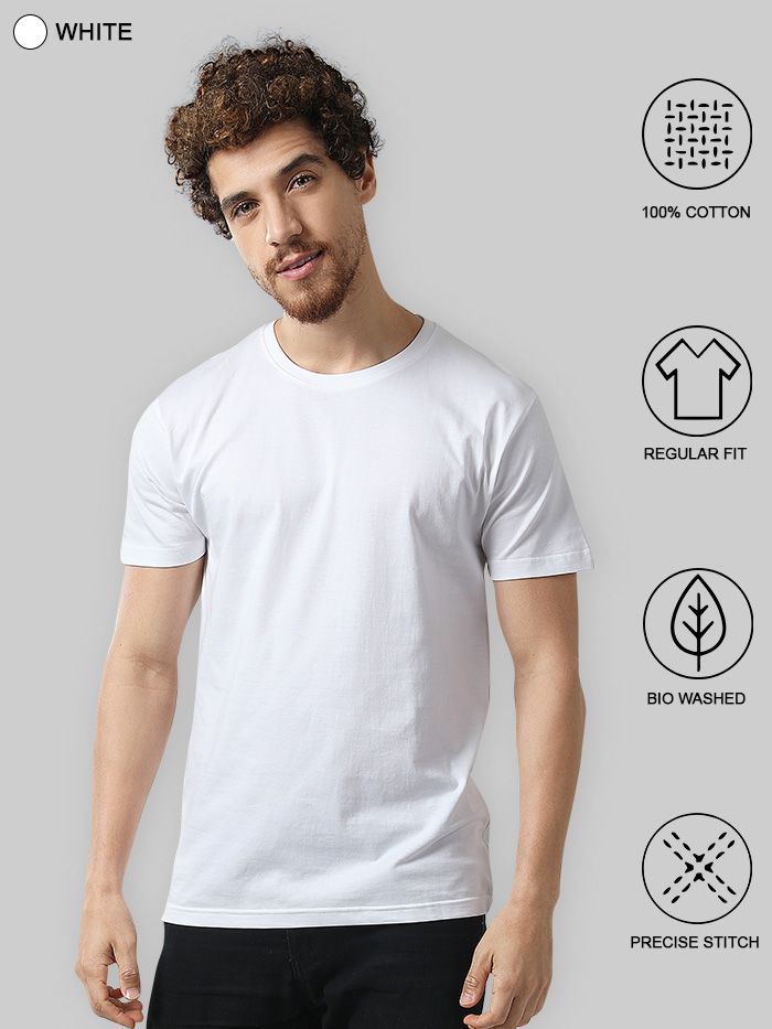 lafangah  Plain Cotton Tshirt